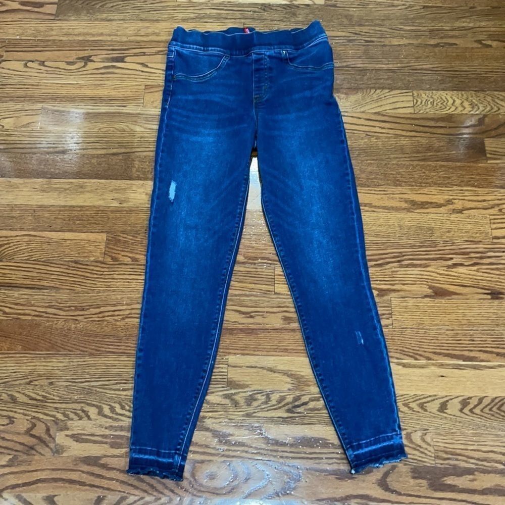 Spanx Distressed Skinny Ankle Jeans